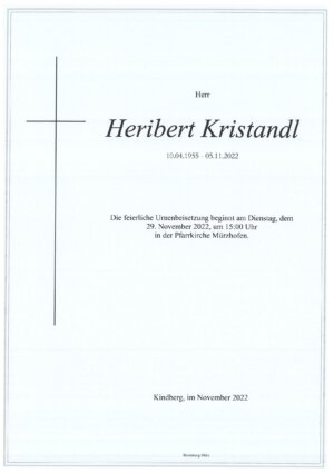 Portrait von Heribert Kristandl