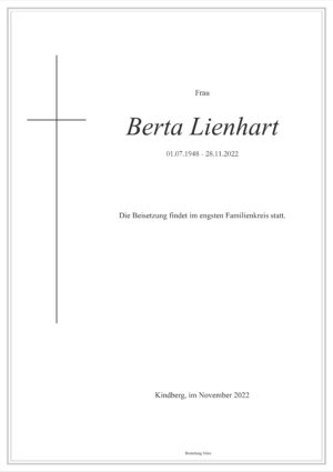Portrait von Berta Lienhart